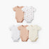 Pack of 5 Juniors Cotton Crew Neck Short Sleeves Bodysuit with Assorted Prints - Multicolour / 12-18 mths