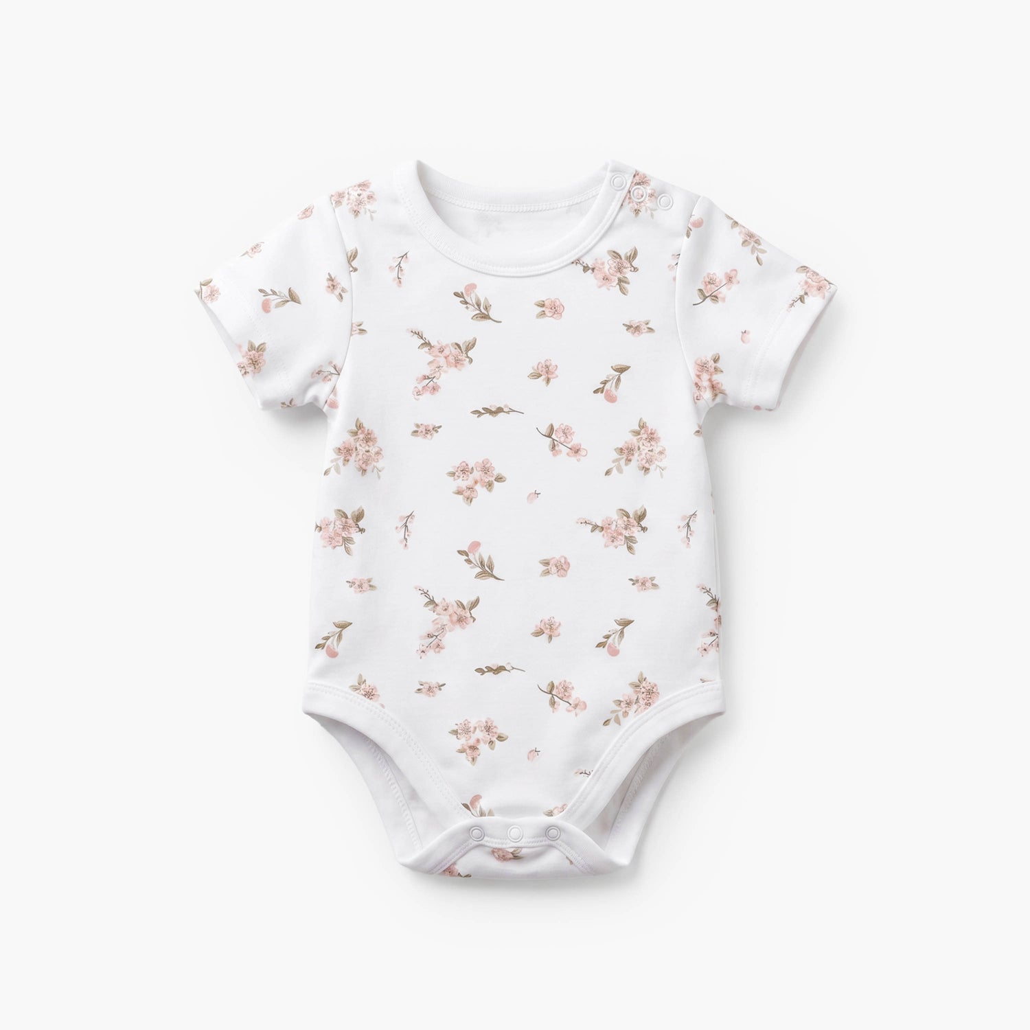 Pack of 5 Juniors Cotton Crew Neck Short Sleeves Bodysuit with Assorted Prints