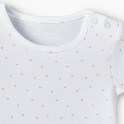 Pack of 5 Juniors Cotton Crew Neck Short Sleeves Bodysuit with Assorted Prints