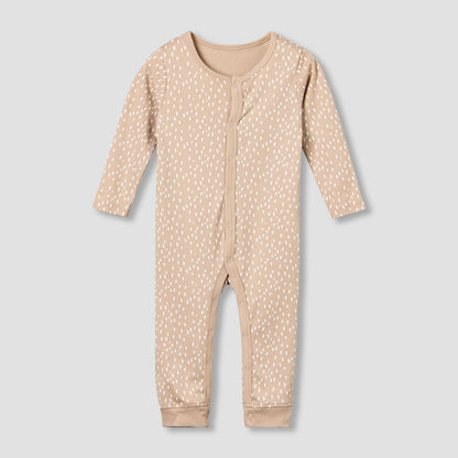 Pack of 3 Juniors Cotton Round Neck Long Sleeves Sleepsuit with Safari Print