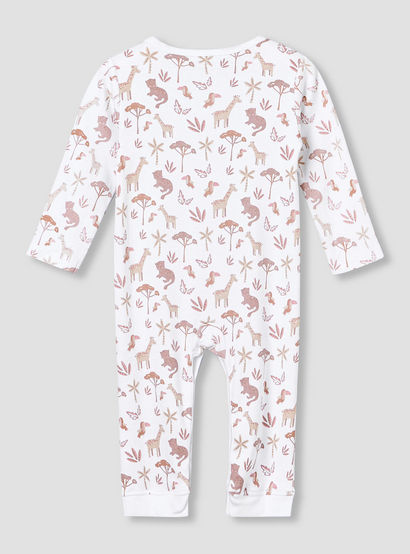 Pack of 3 Juniors Cotton Round Neck Long Sleeves Sleepsuit with Safari Print-baby-boys-clothing-nightwear-sleepsuits-image-7