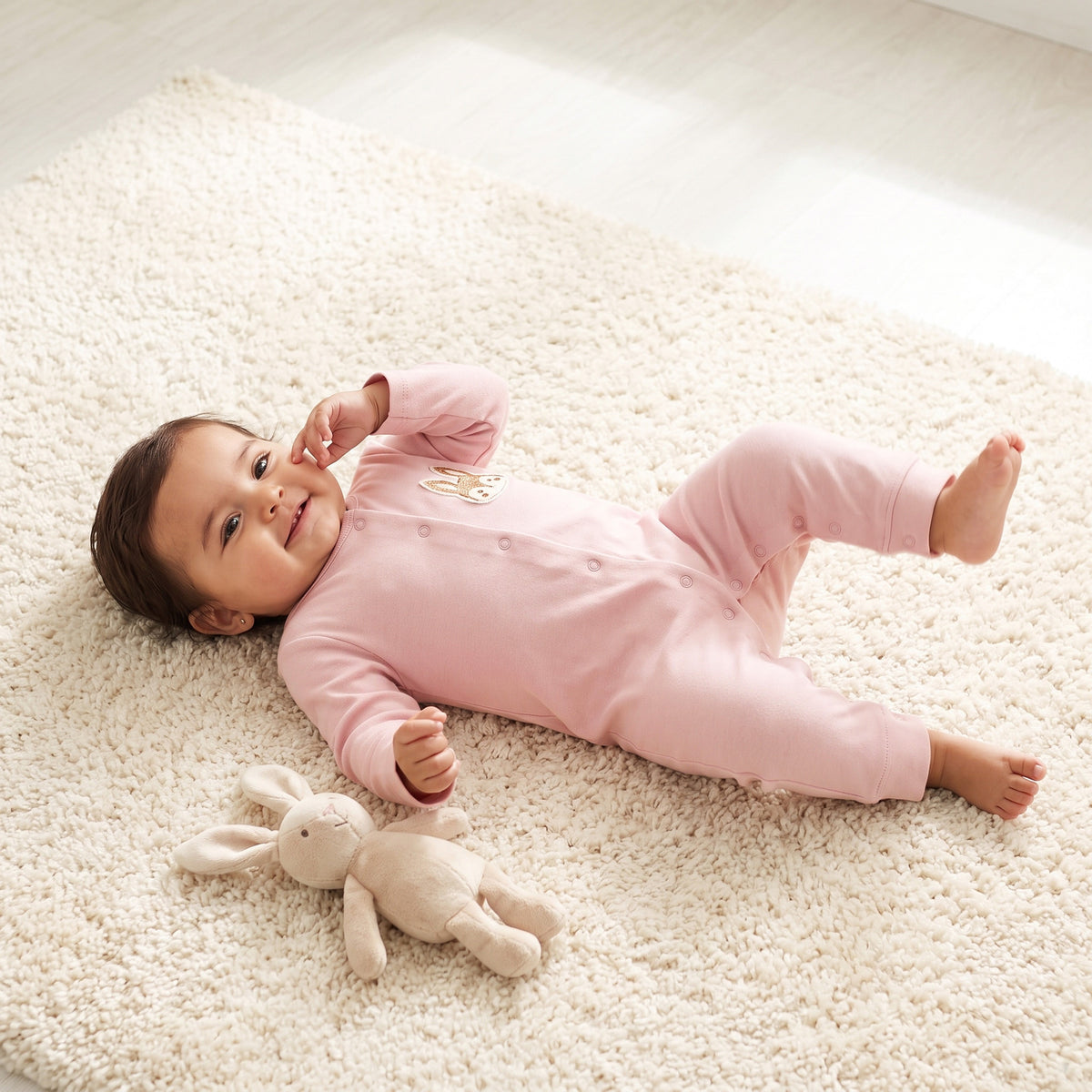 Pack of 3 Juniors Cotton Crew Neck Long Sleeves Sleepsuit with Fox Print