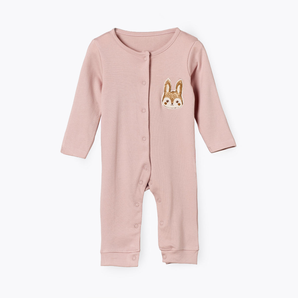 Pack of 3 Juniors Cotton Crew Neck Long Sleeves Sleepsuit with Fox Print