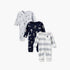 Pack of 3 Juniors Cotton Crew Neck Long Sleeves Sleepsuit with Hot Air Balloon Print - Multicolour / 12-18 mths