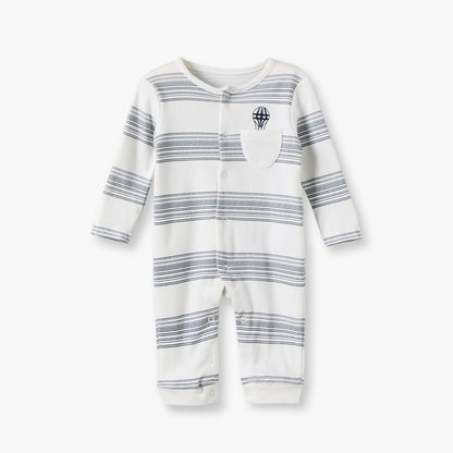 Pack of 3 Juniors Cotton Crew Neck Long Sleeves Sleepsuit with Hot Air Balloon Print