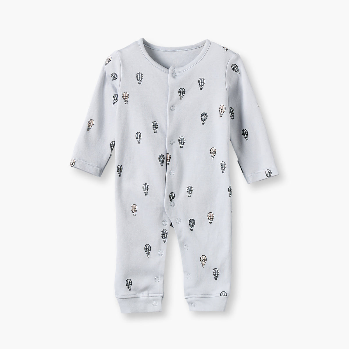 Pack of 3 Juniors Cotton Crew Neck Long Sleeves Sleepsuit with Hot Air Balloon Print