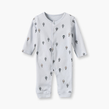 Pack of 3 Juniors Cotton Crew Neck Long Sleeves Sleepsuit with Hot Air Balloon Print