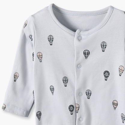 Pack of 3 Juniors Cotton Crew Neck Long Sleeves Sleepsuit with Hot Air Balloon Print