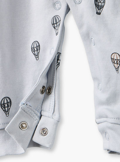 Pack of 3 Juniors Cotton Crew Neck Long Sleeves Sleepsuit with Hot Air Balloon Print-baby-boys-clothing-nightwear-sleepsuits-image-8