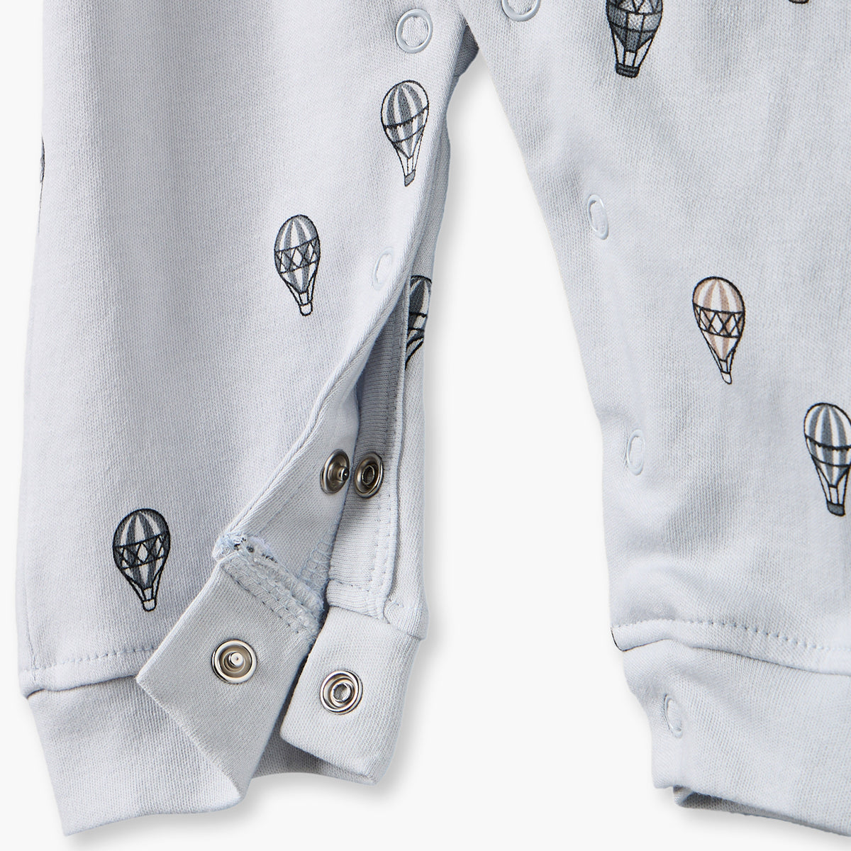 Pack of 3 Juniors Cotton Crew Neck Long Sleeves Sleepsuit with Hot Air Balloon Print