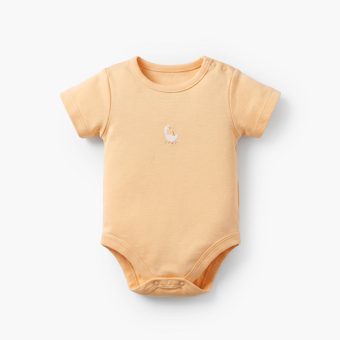 Pack of 5 Juniors Crew Neck Short Sleeves Bodysuit with Duck Print