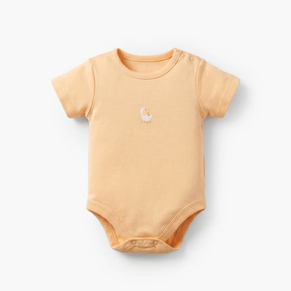 Pack of 5 Juniors Crew Neck Short Sleeves Bodysuit with Duck Print