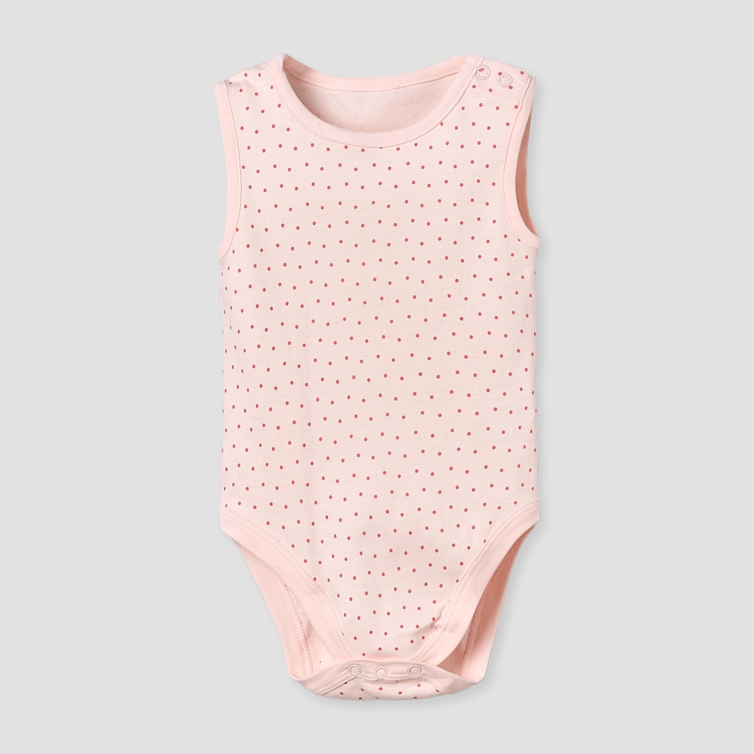 Pack of 5 Juniors Cotton Round Neck Sleeveless Bodysuit with Print