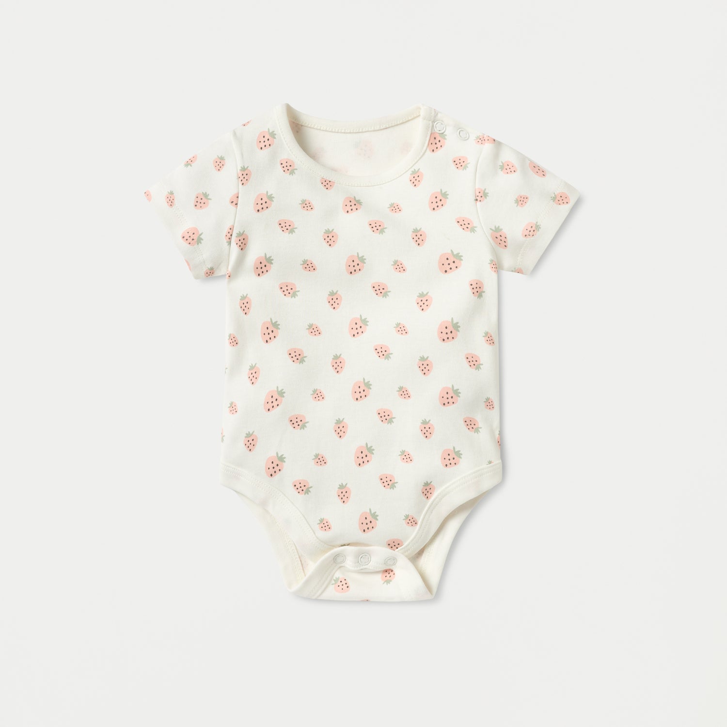 Juniors Printed Bodysuit with Short Sleeves and Button Closure - Set of 5
