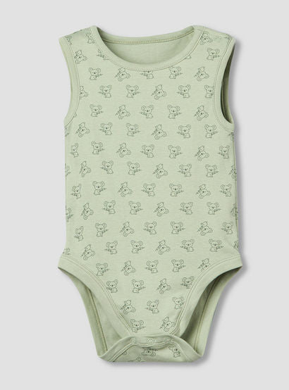 Pack of 5 Juniors Round Neck Sleeveless Bodysuit with Print-baby-boys-clothing-multipacks-image-4