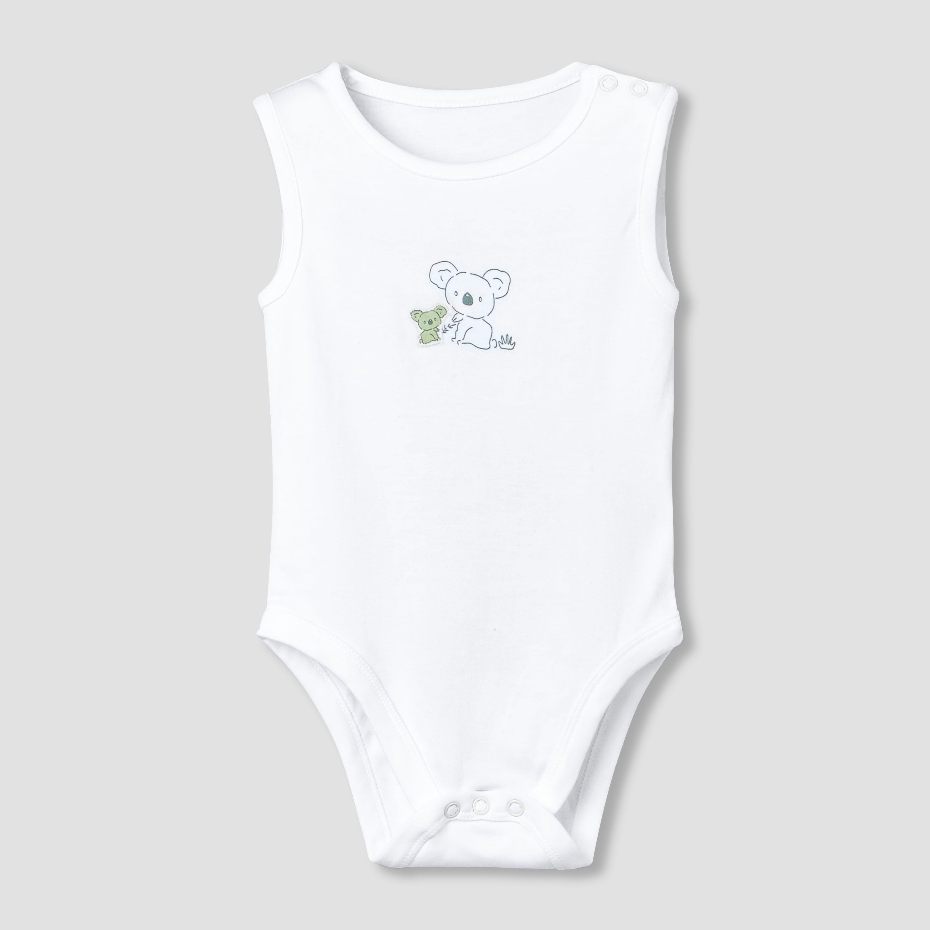 Pack of 5 Juniors Round Neck Sleeveless Bodysuit with Print