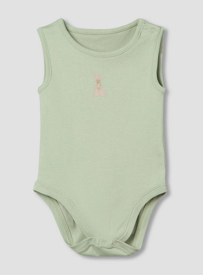 Pack of 5 Juniors Round Neck Sleeveless Bodysuit with Print-baby-boys-clothing-multipacks-image-6