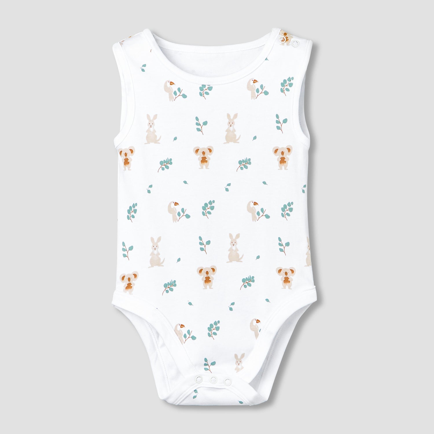 Pack of 5 Juniors Round Neck Sleeveless Bodysuit with Print
