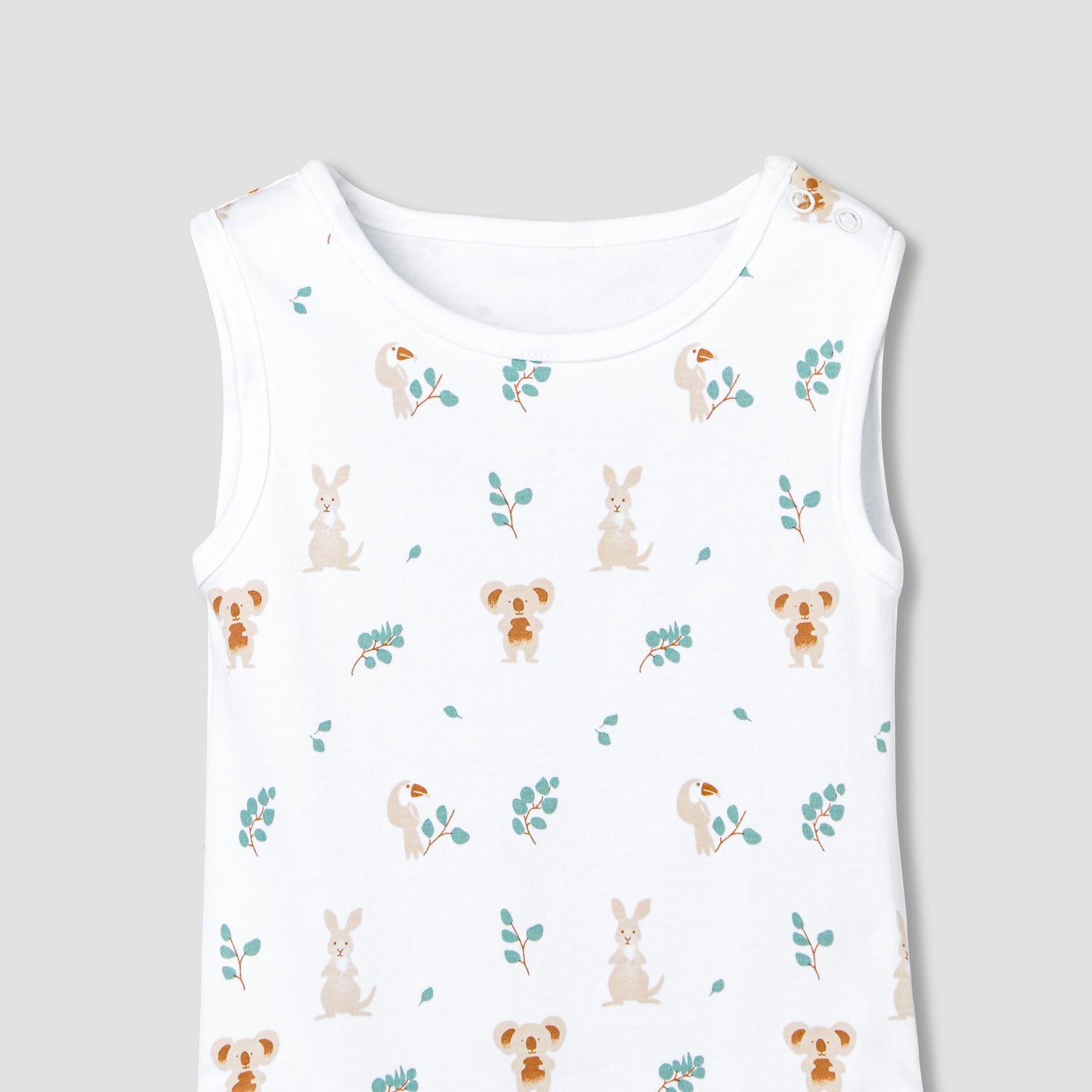 Pack of 5 Juniors Round Neck Sleeveless Bodysuit with Print