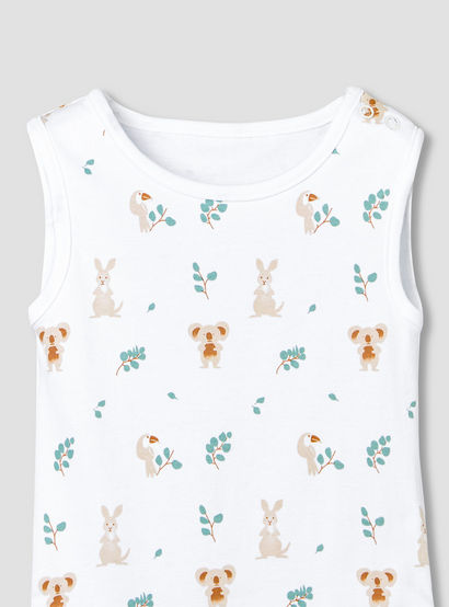 Pack of 5 Juniors Round Neck Sleeveless Bodysuit with Print-baby-boys-clothing-multipacks-image-9