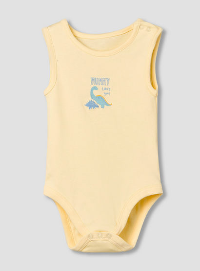Pack of 5 Juniors Crew Neck Sleeveless Bodysuit with Print-baby-boys-clothing-multipacks-image-5