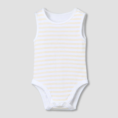 Pack of 5 Juniors Crew Neck Sleeveless Bodysuit with Print