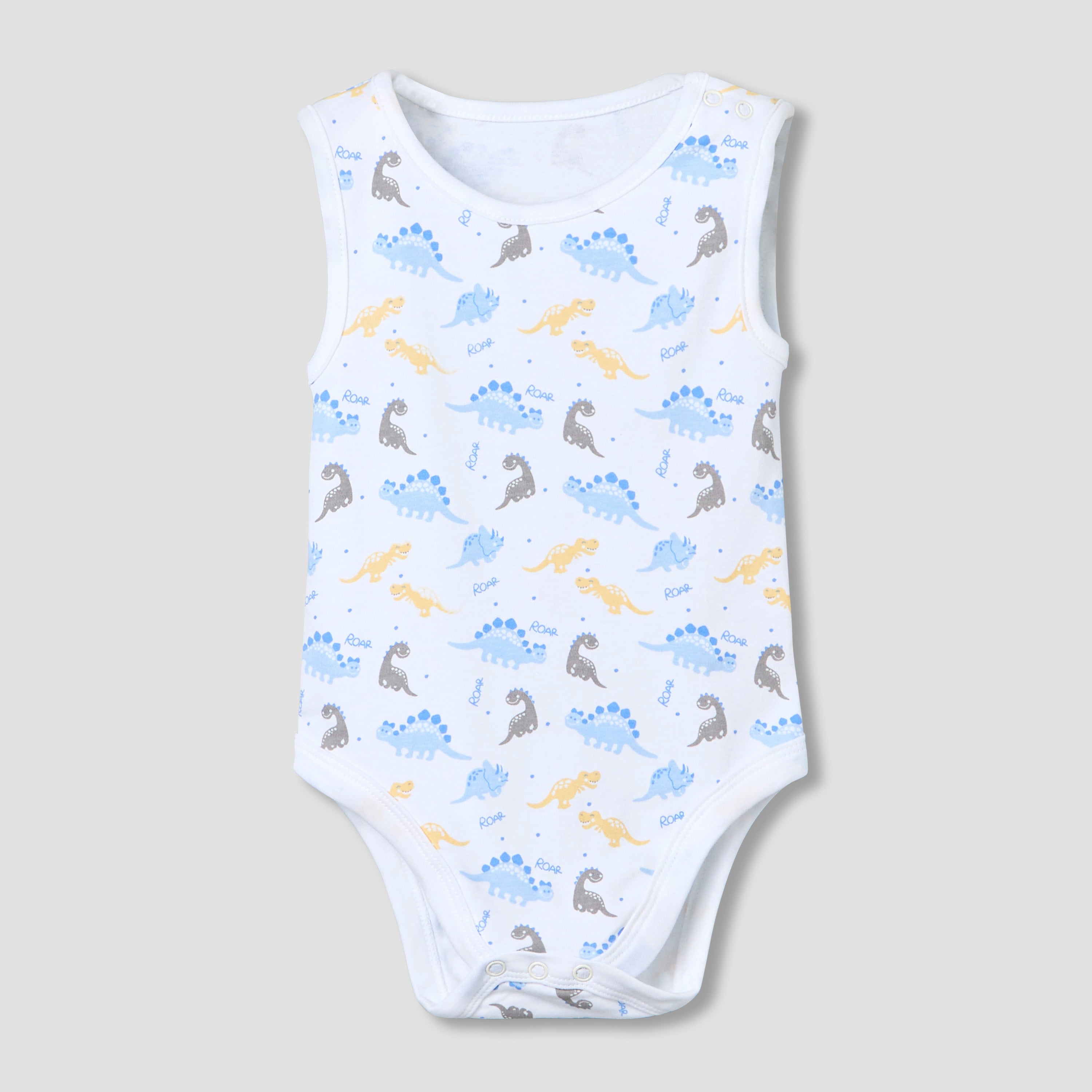 Pack of 5 Juniors Crew Neck Sleeveless Bodysuit with Print