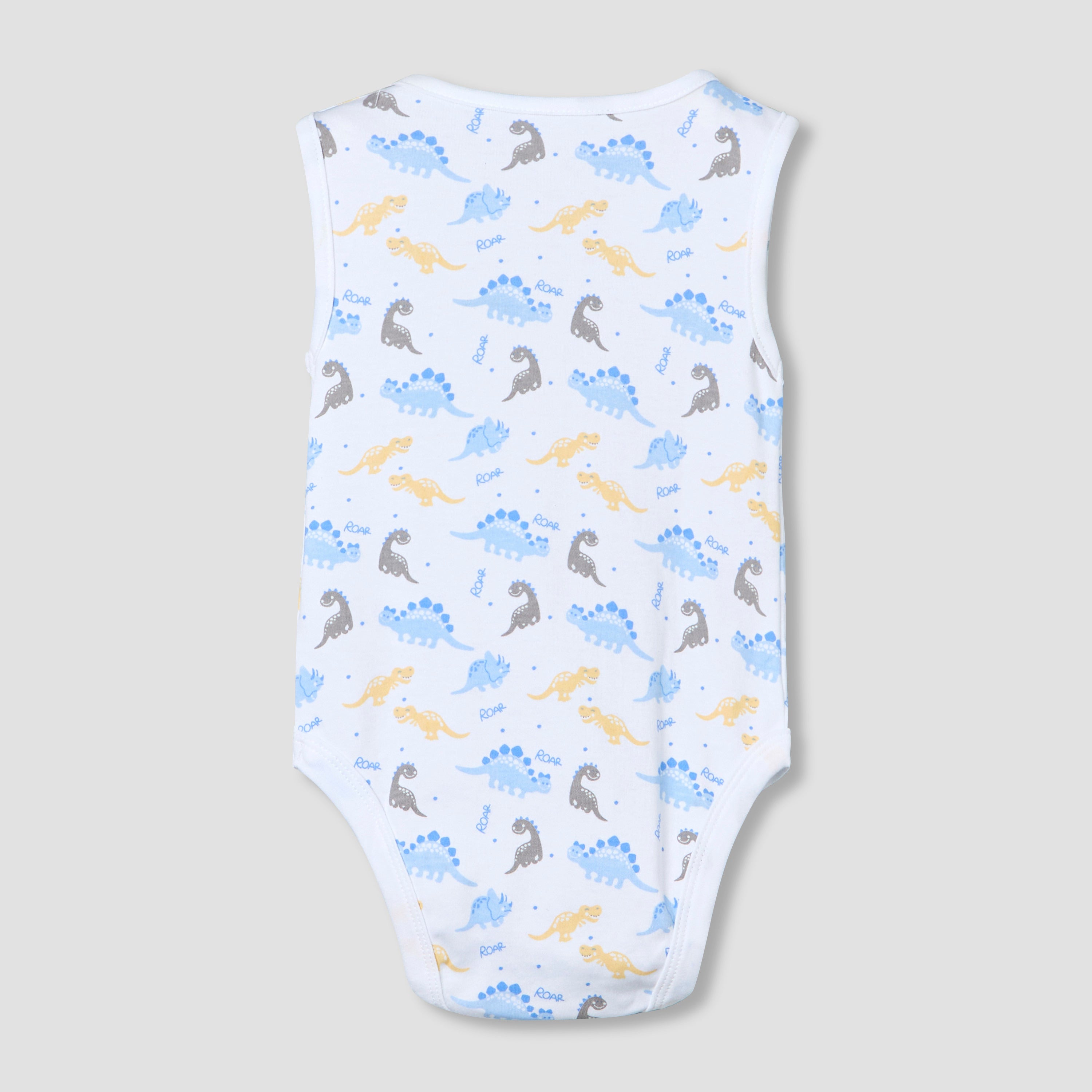 Pack of 5 Juniors Crew Neck Sleeveless Bodysuit with Print