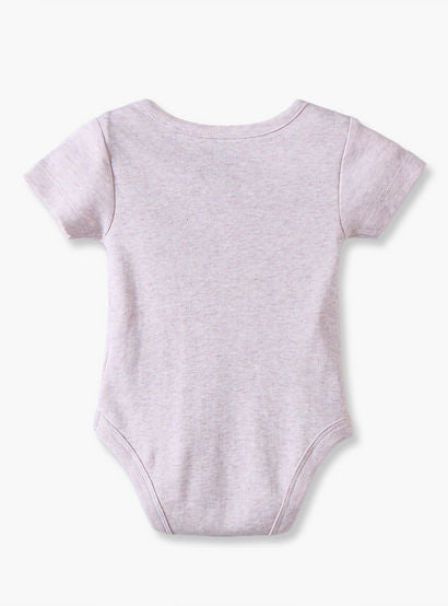 Pack of 4 Disney Cotton Round Neck Short Sleeves Bodysuit with Winnie the Pooh Print-baby-girls-clothing-bodysuits-image-4