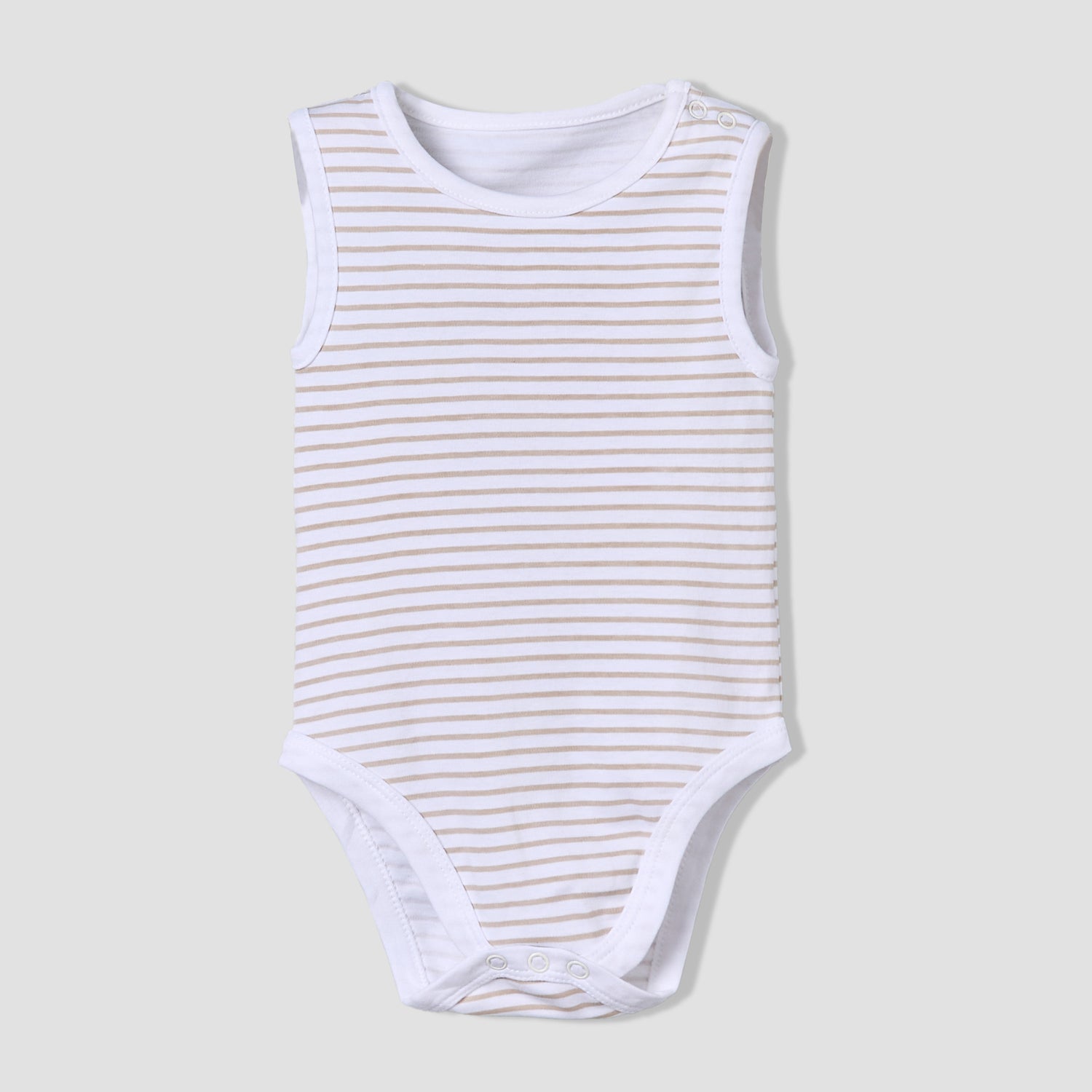 Pack of 5 Juniors Cotton Round Neck Sleeveless Bodysuit with Giraffe Print