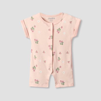 Pack of 3 Juniors Crew Neck Short Sleeves Romper with Assorted Print