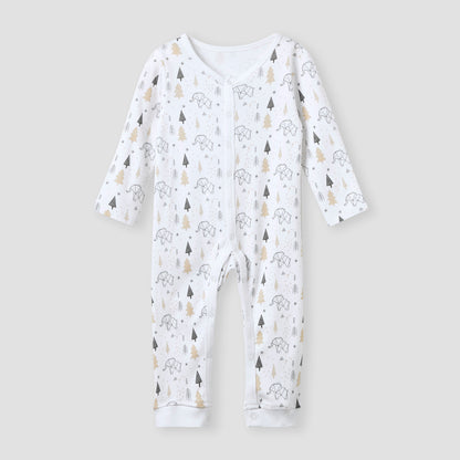 Juniors Assorted Sleepsuit with Long Sleeves and Button Closure - Set of 3