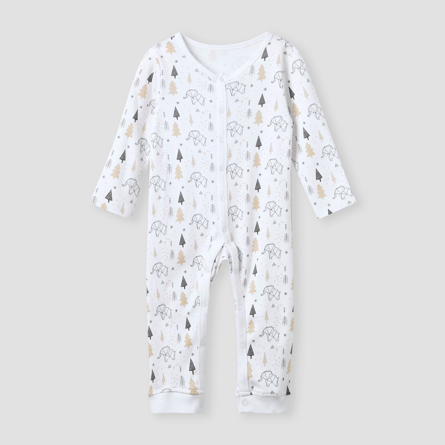 Juniors Assorted Sleepsuit with Long Sleeves and Button Closure - Set of 3