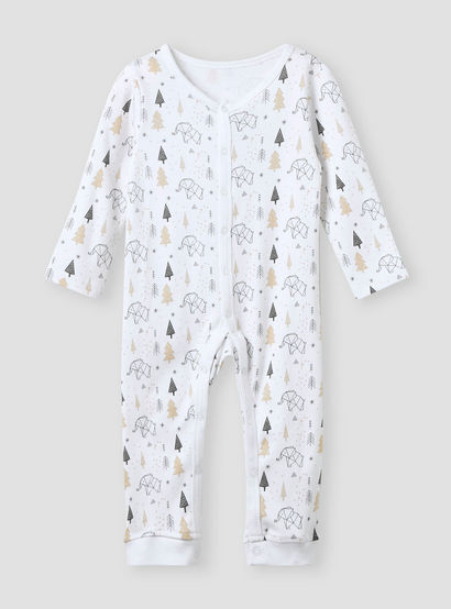 Juniors Assorted Sleepsuit with Long Sleeves and Button Closure - Set of 3-baby-boys-clothing-nightwear-sleepsuits-image-2