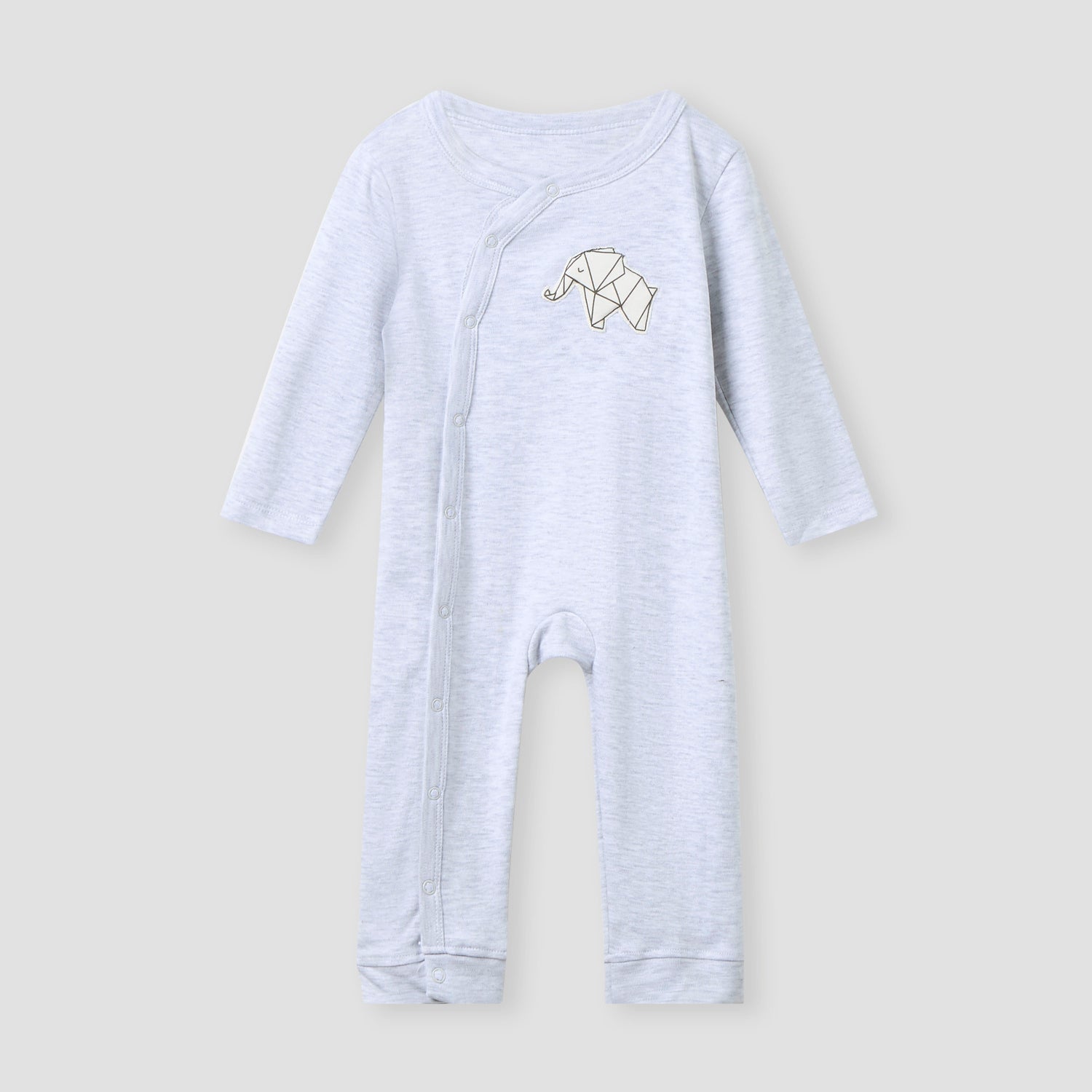 Juniors Assorted Sleepsuit with Long Sleeves and Button Closure - Set of 3