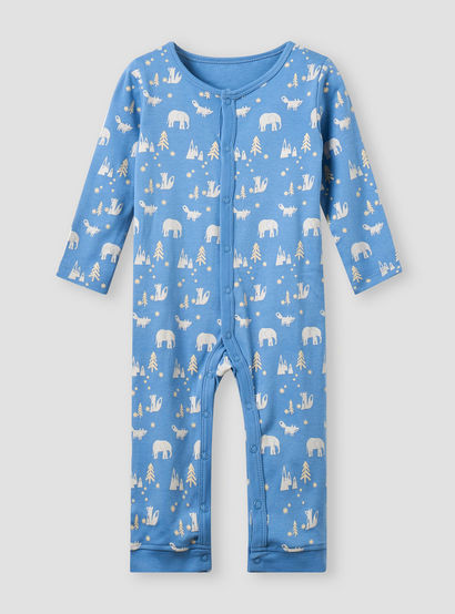 Juniors Assorted Sleepsuit with Long Sleeves and Button Closure - Set of 3-baby-boys-clothing-nightwear-sleepsuits-image-4