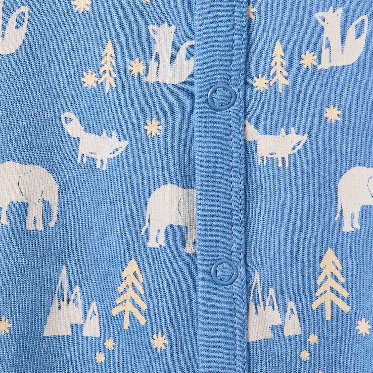 Juniors Assorted Sleepsuit with Long Sleeves and Button Closure - Set of 3