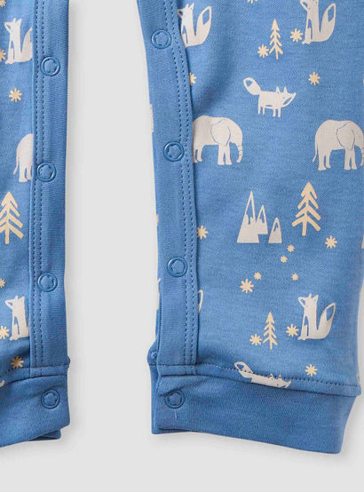 Juniors Assorted Sleepsuit with Long Sleeves and Button Closure - Set of 3-baby-boys-clothing-nightwear-sleepsuits-image-7
