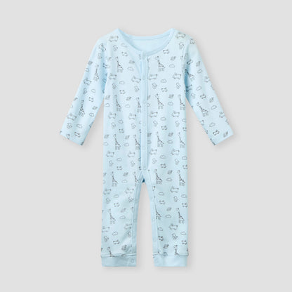 Juniors Assorted Sleepsuit with Long Sleeves and Button Closure - Set of 3