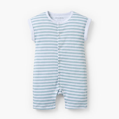 Pack of 3 Juniors Crew Neck Short Sleeves Rompers with Aeroplane Print