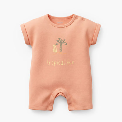 Pack of 3 Juniors Round Neck Short Sleeves Romper with Snap Button Closure
