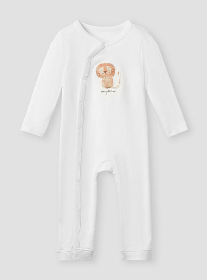 Juniors Printed Sleepsuit with Long Sleeves and Button Closure - Set of 3-baby-girls-clothing-nightwear-sleepsuits-image-3