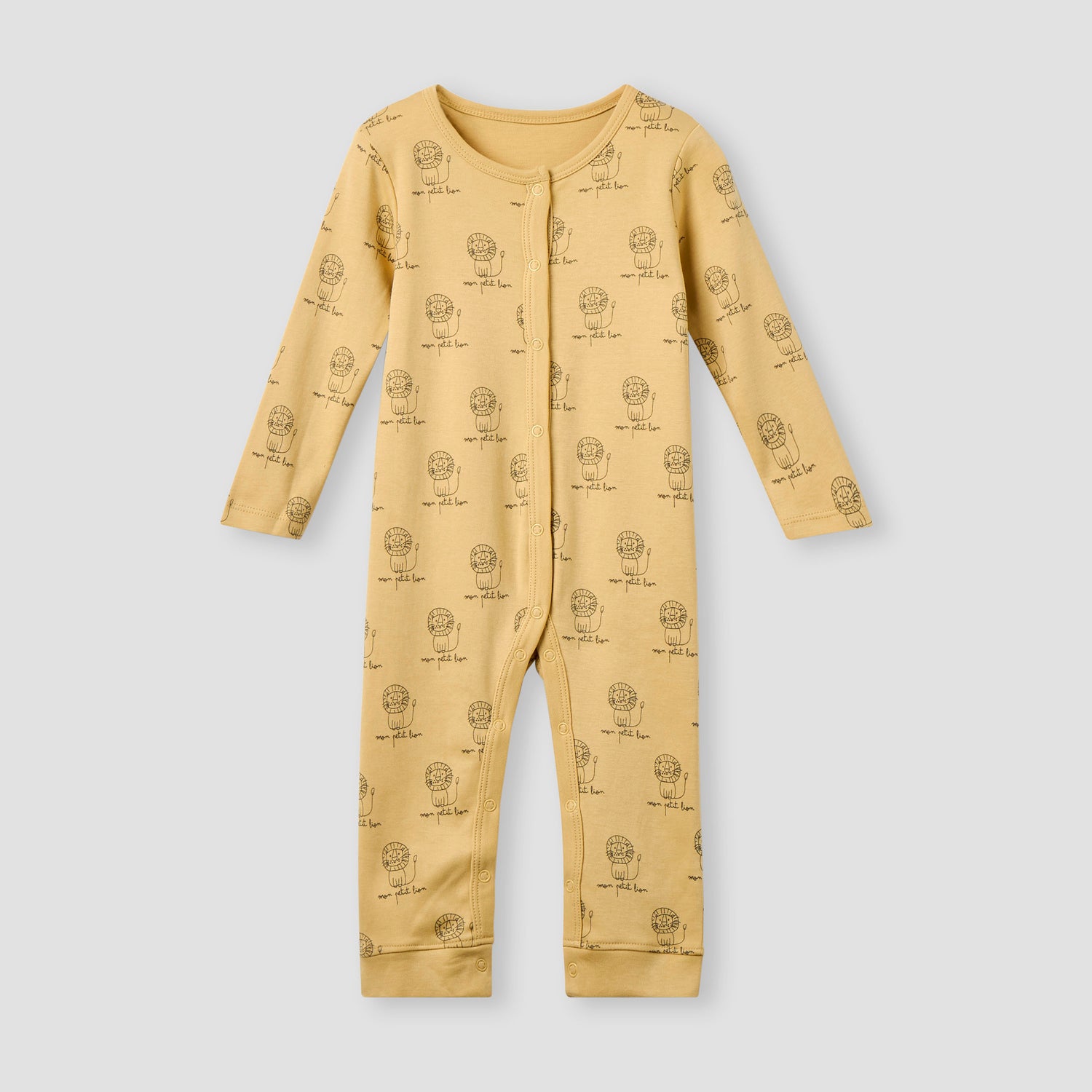 Juniors Printed Sleepsuit with Long Sleeves and Button Closure - Set of 3