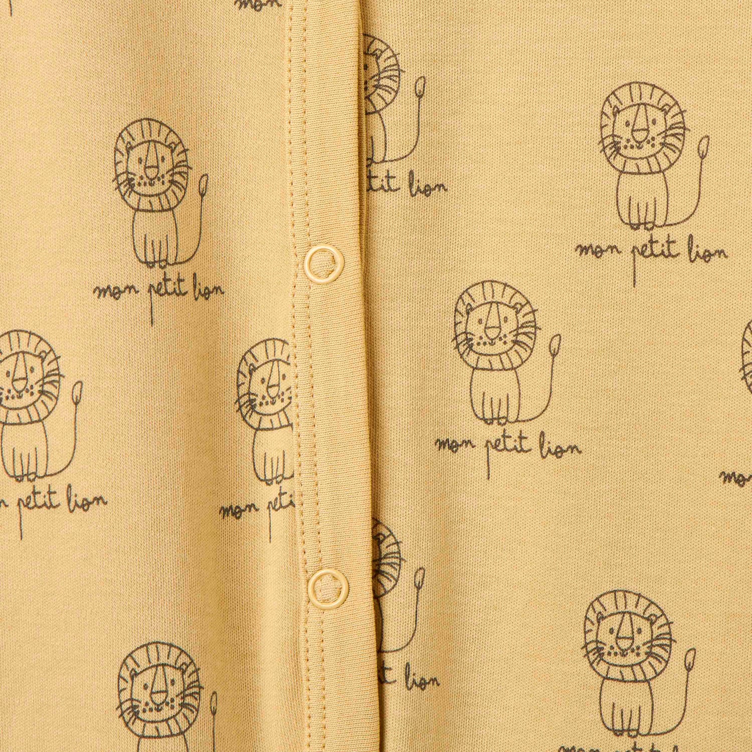 Juniors Printed Sleepsuit with Long Sleeves and Button Closure - Set of 3