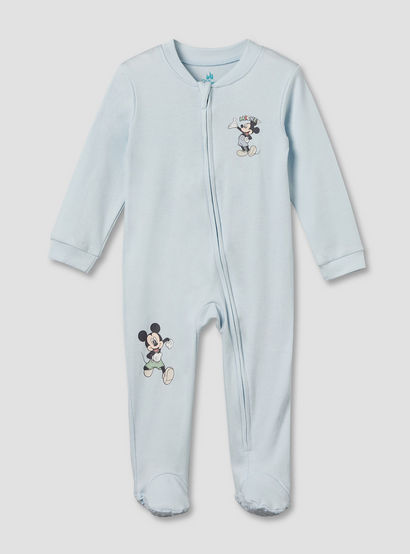 Pack of 3 Disney Cotton Mandarin Collar Long Sleeve Sleepsuit with Mickey Mouse Print-baby-boys-clothing-nightwear-sleepsuits-image-3