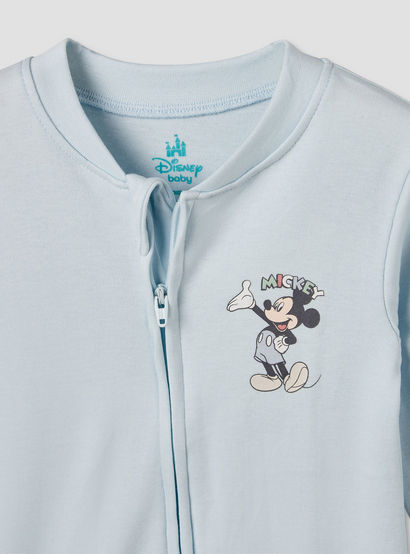 Pack of 3 Disney Cotton Mandarin Collar Long Sleeve Sleepsuit with Mickey Mouse Print-baby-boys-clothing-nightwear-sleepsuits-image-7