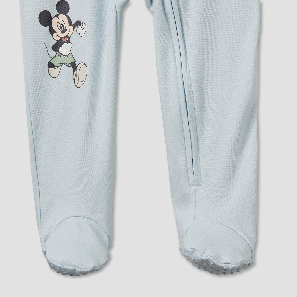 Pack of 3 Disney Cotton Mandarin Collar Long Sleeve Sleepsuit with Mickey Mouse Print