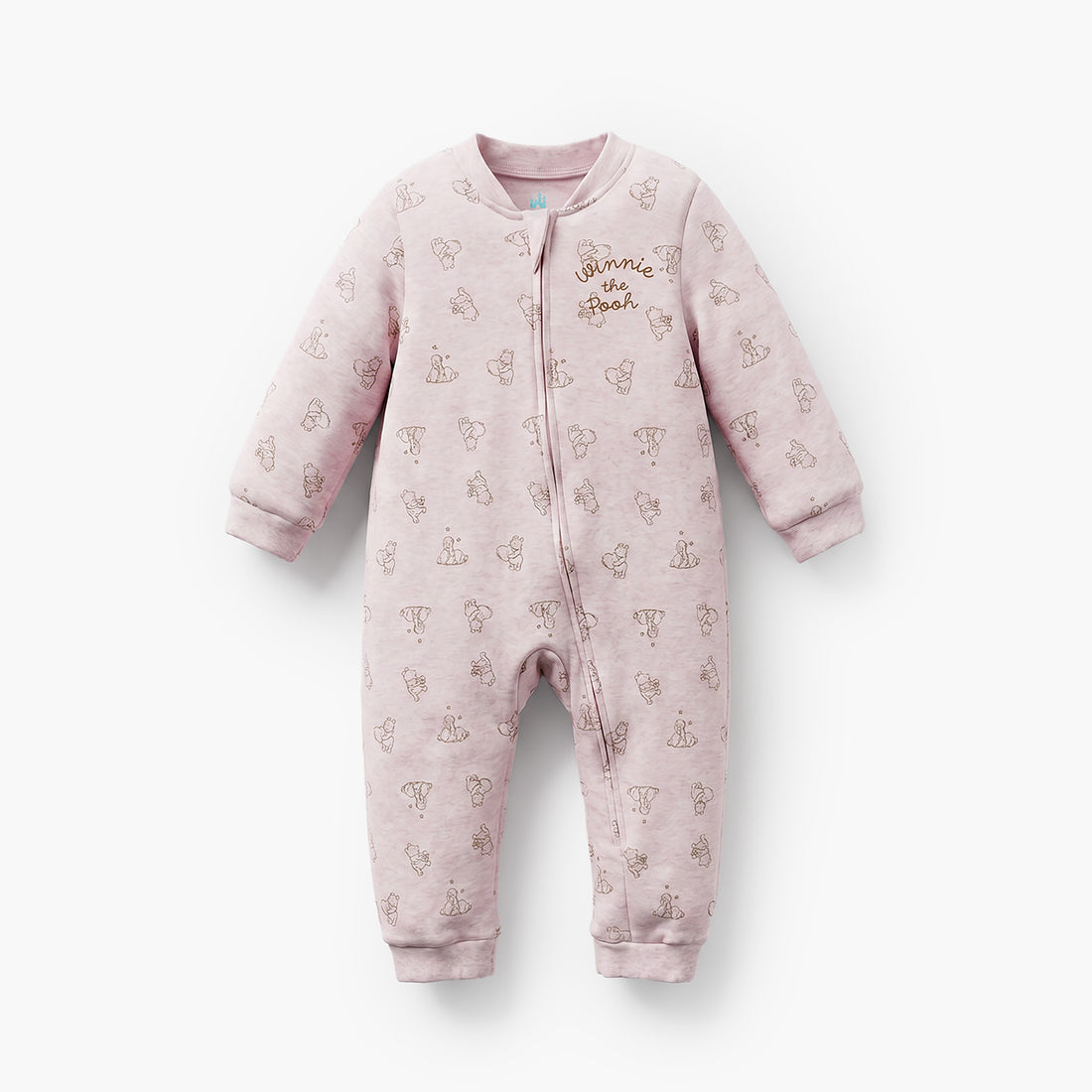 Pack of 3 Disney Cotton Mandarin Collar Long Sleeves Sleepsuit with Winnie the Pooh Print