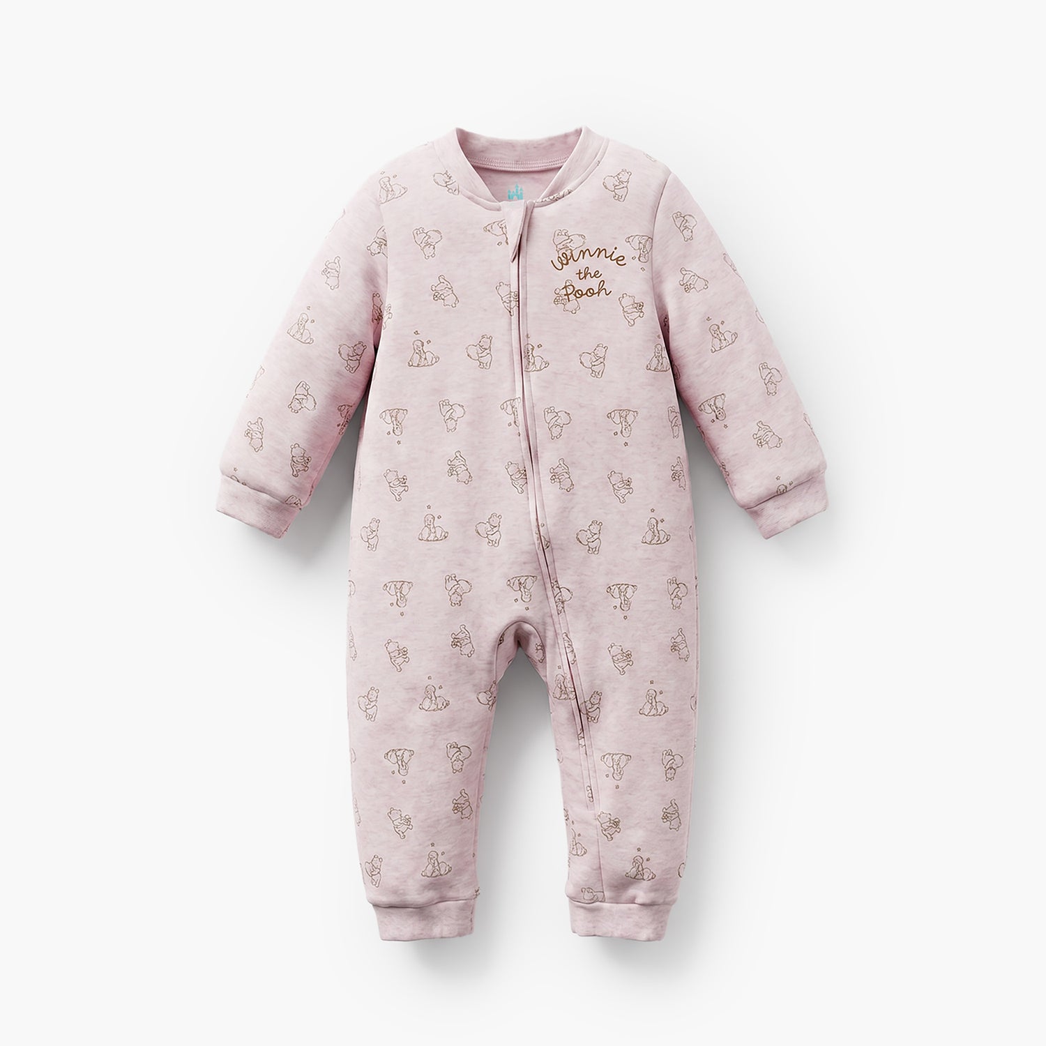 Pack of 3 Disney Cotton Mandarin Collar Long Sleeves Sleepsuit with Winnie the Pooh Print