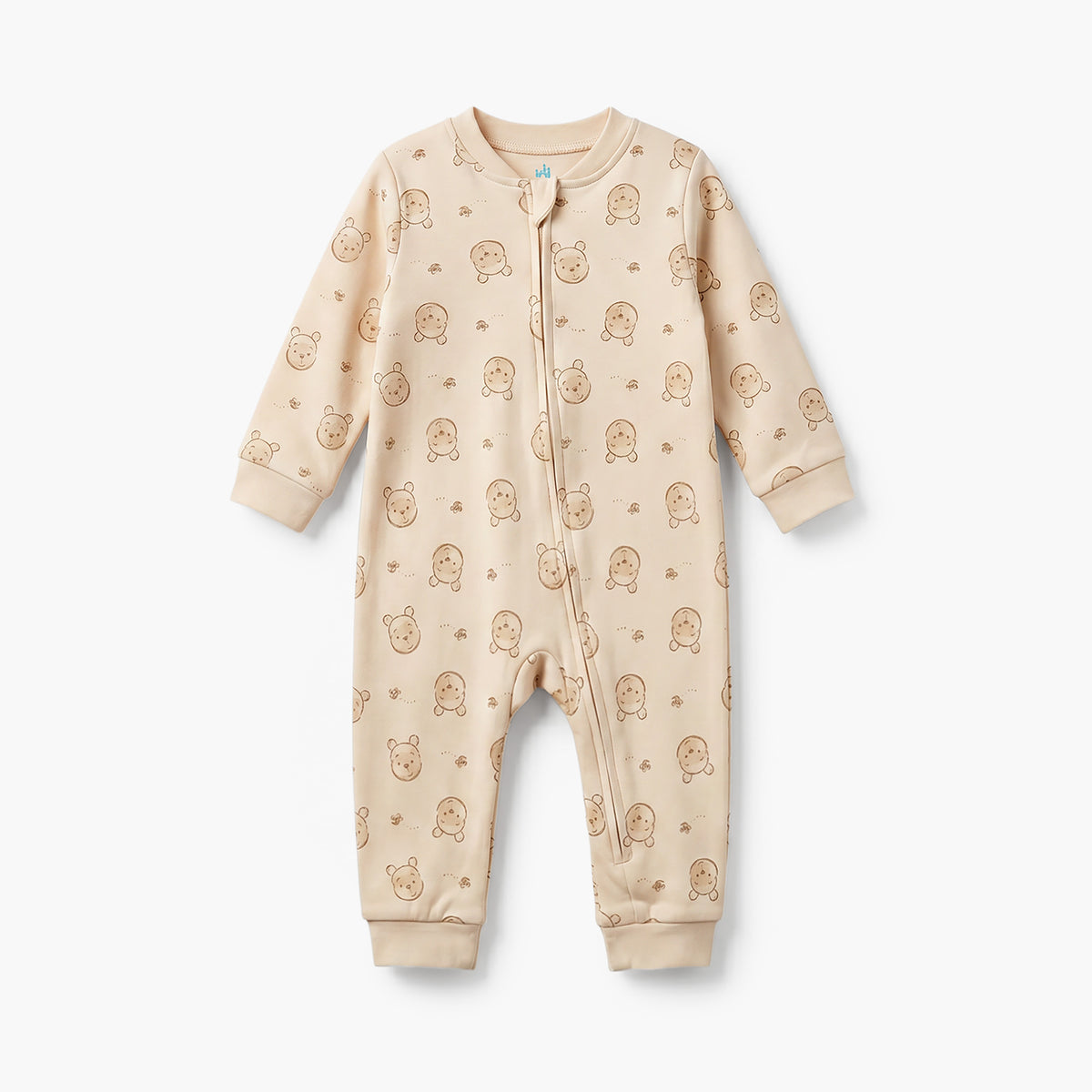 Pack of 3 Disney Cotton Mandarin Collar Long Sleeves Sleepsuit with Winnie the Pooh Print